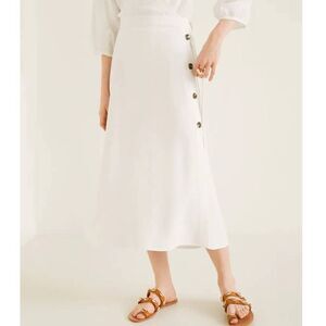 Mango Buttoned Midi Skirt New